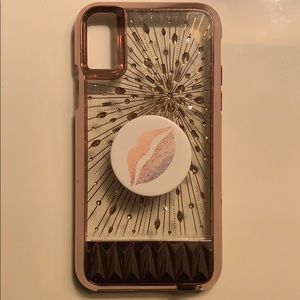 Casemate lighted iPhone 10 case w/popsocket